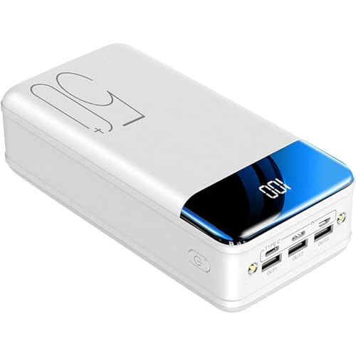 Power Bank Schnellladung, 50000 mAh, mit LCD- und LED-Taschenlampe, Netzteil mit 3 Eingängen und 3 Ausgängen, Weiß Power Bank Schnellladung, 50000 mAh, mit LCD- und LED-Taschenlampe, Netzteil mit 3 Eingängen und 3 Ausgängen, Weiß von Generic