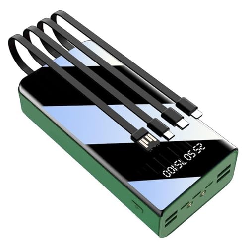Power Bank Schnellladung, Grün, Power Bank 50000Mah Ladegerät mit großer Kapazität, Pack Eingebautes 4-Kabel, schnelles Netzteil mit und Taschenlampe Power Bank Schnellladung, Grün, Power Bank 50000Mah Ladegerät mit großer Kapazität, Pack Eingebautes 4-Kabel, schnelles Netzteil mit und Taschenlampe von Generic