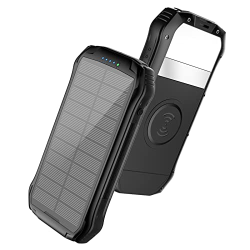 Power Bank Schnellladung, Power Bank Fast Qi Wireless Pack mit Taschenlampe, Schwarz Power Bank Schnellladung, Power Bank Fast Qi Wireless Pack mit Taschenlampe, Schwarz von Generic