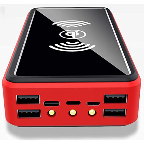 Power Bank Solar Power Bank 100000Mah, kabelloses Solarladegerät mit 5 Ausgängen 4 Eingängen, Outdoor Powerbank Externer Akku mit LED-Taschenlampen Tragbares Ladegerät für Smartphones, Tablets von Generic