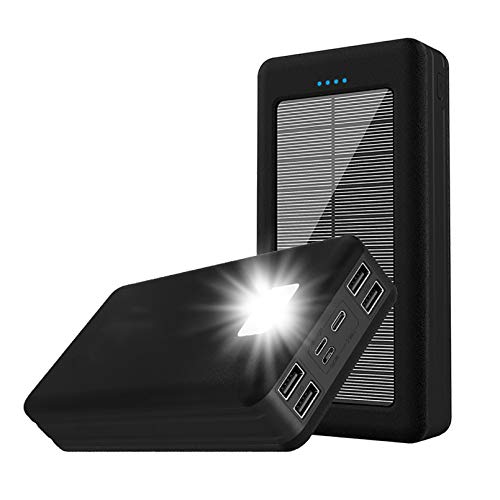 Power Bank Solarladegerät, 30000Mah Tragbares Outdoor-Handy, Camping Externe Backup-Batterie, Schwarz Power Bank Solarladegerät, 30000Mah Tragbares Outdoor-Handy, Camping Externe Backup-Batterie, Schwarz von Generic