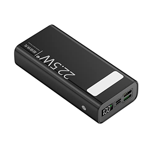 Power Bank Super Fast Charge 30000mAh Mobile Power Taschenlampe mit großer Kapazität (Farbe: Schwarz, Größe: 30000mAh) von Generic