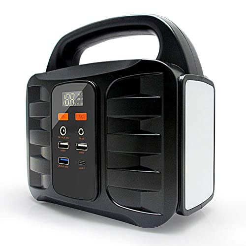 Power Bank Tragbarer Energiespeicher Netzteil 200W Notbeleuchtung Energiespeicher Netzteil 220V Outdoor-Campingstand Notstromversorgung (150W (70000mA)/Weiß) von Generic