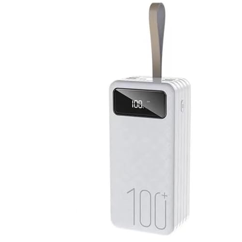 Power Bank USB Tragbares Ladegerät 100000Mah Akku mit hoher Kapazität und Display Quick Charge für alle kompatiblen Smartphones, Tablets, Spielekonsolen (weiß) von Generic