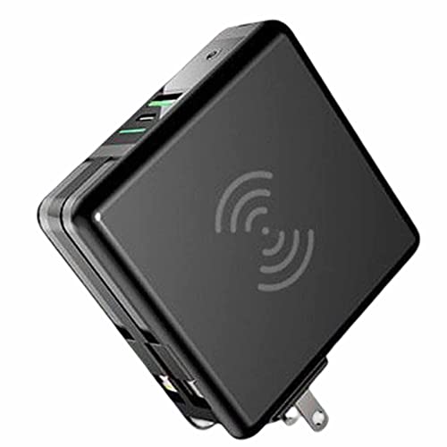 Power Bank mit Schnellladung, 10000 mAh, schnelles USB-C-Paket mit leistungsstarker Taschenlampe, Schwarz, 10000 mAh Power Bank mit Schnellladung, 10000 mAh, schnelles USB-C-Paket mit leistungsstarker Taschenlampe, Schwarz, 10000 mAh von Generic