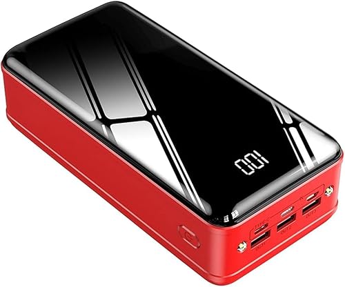 Powerbank 50000Mah, 18W tragbares Ladegerät USB C Schnellladung 6 Ports Externer Akku mit LED-Taschenlampe Backup-Akku 4 Ausgänge Telefonladegerät Powerbank, Rot Powerbank 50000Mah, 18W tragbares Ladegerät USB C Schnellladung 6 Ports Externer Akku mit LED-Taschenlampe Backup-Akku 4 Ausgänge Telefonladegerät Powerbank, Rot von Generic