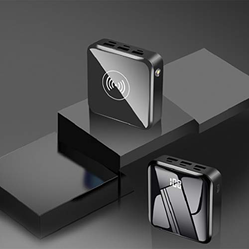 Powerbank Mobile Handy Tragbare Powerbank 10000Mah Powerbank Ladegerät Telefonakku Powerbank Hohe Kapazität Powerbank Tragbares USB-Ladegerät Powerbanks/USB-C Powerbank,Schwarz,10000 von Generic