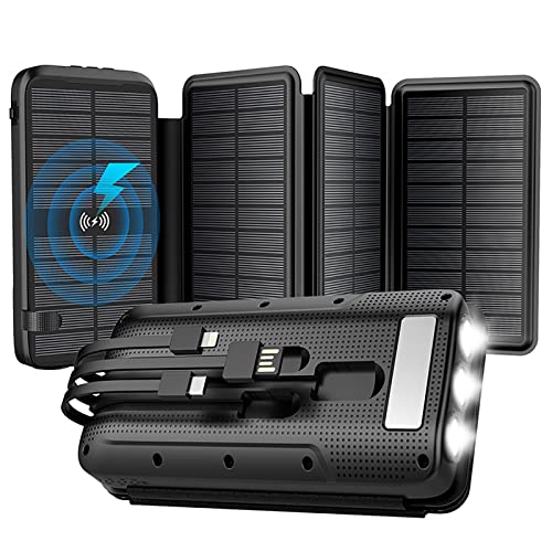 Powerbank Schnellladen Kabelloses Schnellladegerät 20000 MAh Powerbank Eingebautes Kabel Tragbarer externer Akku mit Smart Tabletsore Powerbank Schnellladen Kabelloses Schnellladegerät 20000 MAh Powerbank Eingebautes Kabel Tragbarer externer Akku mit Smart Tabletsore von Generic