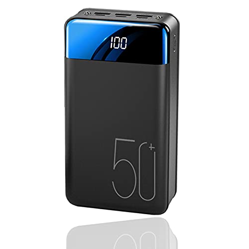 Powerbank Schnellladung, USB C, 50000mAh Power Bank Schnellladung, Pack mit 3 Ausgängen und 3 Eingängen & LCD & LED Taschenlampe Power Bank Powerbank Schnellladung, USB C, 50000mAh Power Bank Schnellladung, Pack mit 3 Ausgängen und 3 Eingängen & LCD & LED Taschenlampe Power Bank von Generic