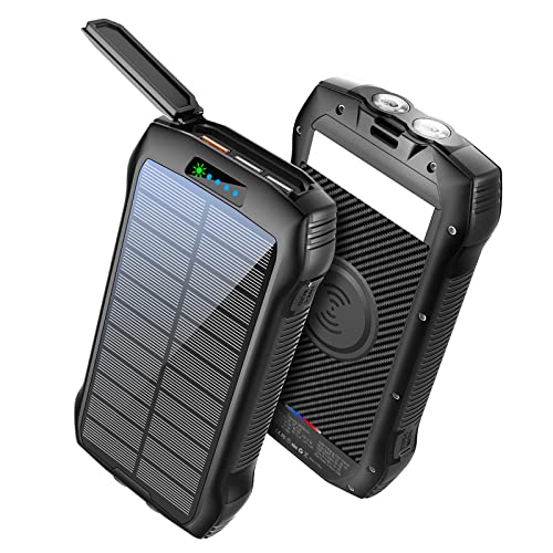 Powerbank Schnellladung Wireless Solar Power Bank 33500mAh Schnellladegerät Camping Light 18W Typ C Powerbank Powerbank für den Notfall Powerbank Schnellladung Wireless Solar Power Bank 33500mAh Schnellladegerät Camping Light 18W Typ C Powerbank Powerbank für den Notfall von Generic