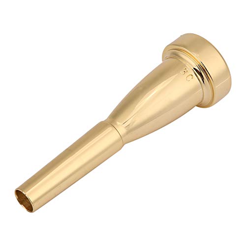 Premium -Trompete Mundstück mit Haltbarem Kupfer für Verbesserte Leistung 3C Größe Musikinstrument Zubehör Gold Finish Komfortable Design (GOLD) von Generic