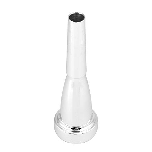 Premium -Trompete Mundstück mit Haltbarem Kupfer für Verbesserte Leistung 3C Größe Musikinstrument Zubehör Gold Finish Komfortable Design (SILVER) von Generic