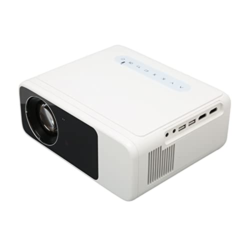 Projektor, Tragbarer Projektor, Dual 380ANSI HiFi-Lautsprecher, Autofokus 1080P 4K für Familie (EU-Stecker) von Generic