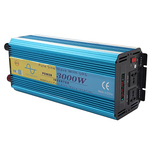 Pure Sinusoidal Wave Wechselrichter, 3000W Out-of-Network-Wechselrichter, USB-Anschluss, Mehrfachschutz für Wohnmobile (EU-Stecker AC230V) von Generic