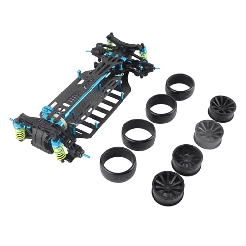 RC -Drift -Chassis, RC -Auto -Metall -Chassis -Kit RC -Rahmenrahmen Rahmen Rahmen Carbonfaser -Chassis -Stoßfänger RC -Auto -Kit für TT01/TT01E 1/10 RC -Automodell von Generic