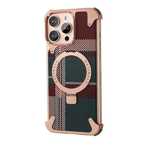Rahmenlose Schutzhülle für iPhone 16 Pro Max/16 Pro, weniger schlank, schützender Schock mit Aramidfaser, schlanke, minimalistische Metall-Aluminiumschalen mit integriertem Ständer (Desert Titanium Rahmenlose Schutzhülle für iPhone 16 Pro Max/16 Pro, weniger schlank, schützender Schock mit Aramidfaser, schlanke, minimalistische Metall-Aluminiumschalen mit integriertem Ständer (Desert Titanium von Generic