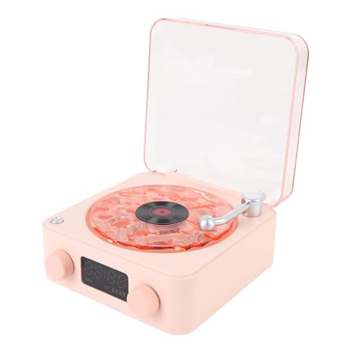 Record Model Player Lautsprecher, Stilvoller Plattenspieler -Lautsprecher für Schlafzimmer (Rose PINK) von Generic