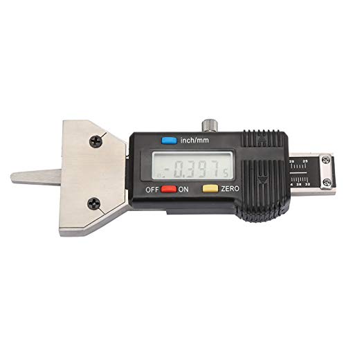 Reifs -Profiltiefe, Reifenerkennung 0‑25 Mm LCD Digitale Reifentiefenmessgerät 0,01 Mm Profil -Überprüfungsmaßnahme Werkzeug Reifendiefen Sie Tiefe Tiefe für Autos, Lastwagen, Motor von Generic