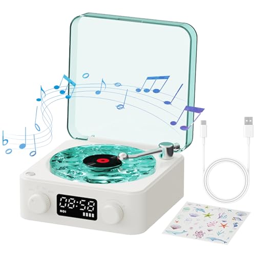 Rekordspieler - Die Wellen Smart Turntable | Vintage-Stil tragbarer Plattenspieler für Vinyl LPS, integrierte Lautsprecher, Home-Audio-Unterhaltung, Retro-Tischtische für Musikliebhaber und Heimdekora Rekordspieler - Die Wellen Smart Turntable | Vintage-Stil tragbarer Plattenspieler für Vinyl LPS, integrierte Lautsprecher, Home-Audio-Unterhaltung, Retro-Tischtische für Musikliebhaber und Heimdekora von Generic