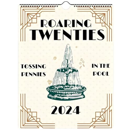 Roaring Twenties Kalender 2024,TS Lyrics Kalender 2024,Roaring 20s Kalender für Zuhause,Büro,Schule,2024 Wandkalender 12-Monats-Plane von Generic