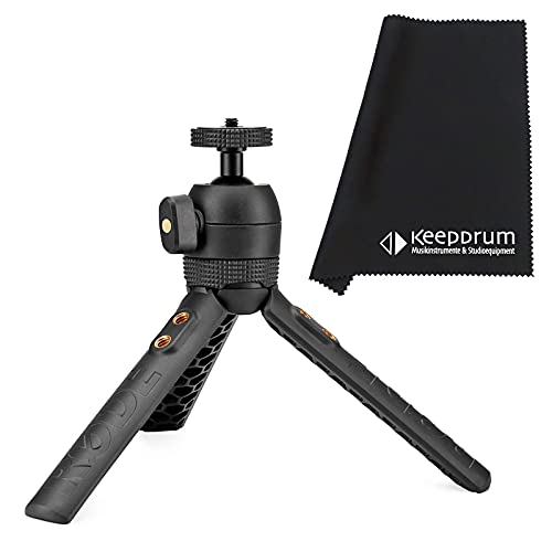 Rode Tripod 2 Dreibein-Stativ Handgriff für Kameras und Mikrofone + keepdrum Mikrofasertuch von Generic