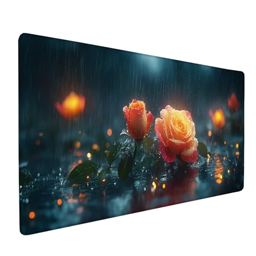 Rose Mauspad XXL 1600x800x3mm, Blume Mousepad Gaming, Schreibtischunterlage mit rutschfeste Gummibasis, Verbessert Präzision und Geschwindigkei Wasserdicht und Langlebig Desk Mat für Büro PC H-5833 Rose Mauspad XXL 1600x800x3mm, Blume Mousepad Gaming, Schreibtischunterlage mit rutschfeste Gummibasis, Verbessert Präzision und Geschwindigkei Wasserdicht und Langlebig Desk Mat für Büro PC H-5833 von Generic