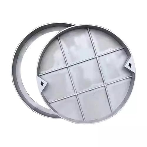 Runder, unsichtbarer Abwasserbeckendeckel, robuster, versenkter Schachtdeckel aus Edelstahl for die Außenauffahrt, Klärgrubendeckel mit 16, 20, 24, 28, 30, 36 und 40 Zoll Durchmesser for Gartenpflaste von Generic