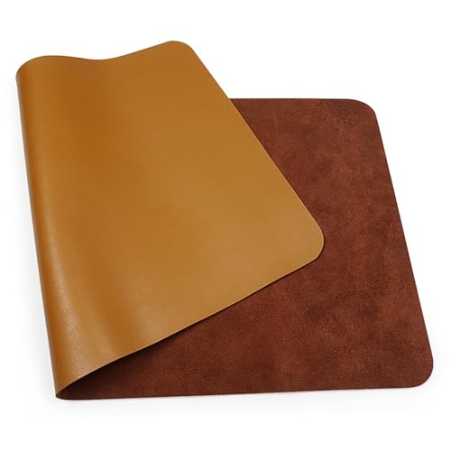 Rutschfeste Schreibtischunterlage 90x40cm, Wasserdichter Tischschutz aus Leder, Laptop- und Mauspad für Zuhause und Büro(Brown,80x40cm) von Generic