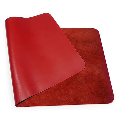 Rutschfeste Schreibtischunterlage 90x40cm, Wasserdichter Tischschutz aus Leder, Laptop- und Mauspad für Zuhause und Büro(Red,90x40cm) von Generic