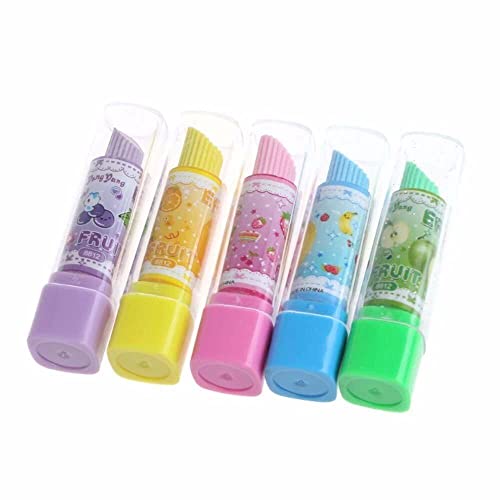 STÜCK Lippenstift Rotary Radiergummi Kawaii Schreibwaren Studentenpreis Kinder Geschenk Büro Schulbedarf Zufällige Farbe Professional und Fashion von Generic