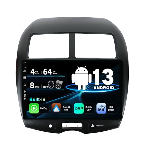 SXAUTO Android 12 IPS Autoradio Passt für Mitsubishi ASX (2010-2019) - Eingebaut Wireless Carplay/Android Auto/DSP - Kamera + MIC - 4G+64G - DAB WiFi 360-Camera AHD Lenkradsteuerung - 2 Din 10.1 Zoll von Generic