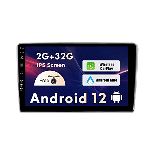 SXAUTO Android 12 IPS Autoradio Passt für Toyota Avensis (2002-2008) - Eingebaut Carplay/Android Auto - Rückfahrkamera KOSTENLOS - 2G+32G - Lenkradsteuerung WiFi DAB Fast-Boot 4G BT - 2 Din 9 Zoll von Generic