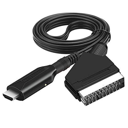Scart-zu-HDMI-kompatibler Konverter Audio-Video-Adapter für HDTV/DVD/Set-Top-Box/PS3/PAL/NTSC L9T0 1 Meter von Generic