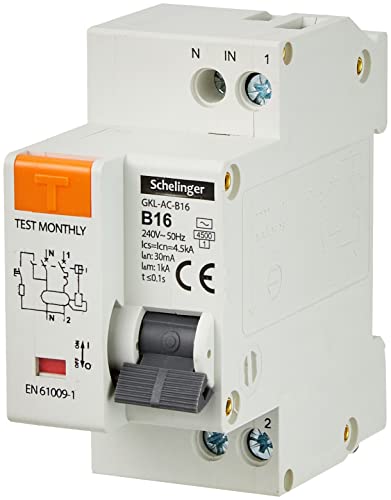 Schelinger Fehlerstromschutzschalter mit Leitungsschutzschalter GKL-AC-B16 von Generic