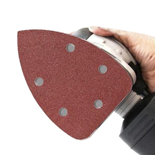 Schleifpads, Schleifpapier für Metall, 20 x Schleifpapier mit hoher Körnung, Schleifpapier für 5,51 Zoll Kornschleifer, Schleifpapier für Detailschleifer, kleine Triang-Schleifmaschine von Generic