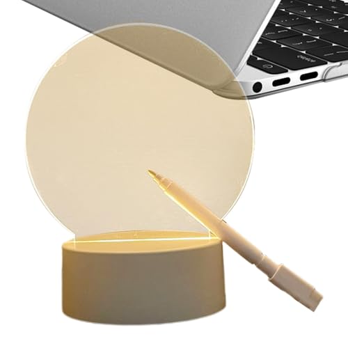 Schreibtisch-Notizblock – Magnettafel zum Löschen auf leicht zu reinigender Schreibfläche | beleuchtete Acryl-Nachrichtentafel, kleine Tafel für Sc-Planer Schreibtisch-Notizblock – Magnettafel zum Löschen auf leicht zu reinigender Schreibfläche | beleuchtete Acryl-Nachrichtentafel, kleine Tafel für Sc-Planer von Generic