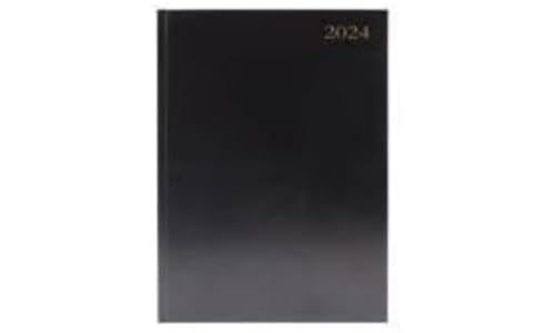 Schreibtisch-Tagebuch, 1 Tag pro Seite, A4, schwarz, 2024 von Generic