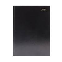 Schreibtisch-Tagebuch, 1 Tag pro Seite, A5, schwarz, 2024 von Generic