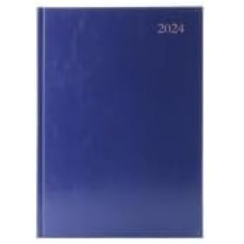 Schreibtisch-Tagebuch, Tag pro Seite, Termin, A5, blau, 2024 von Generic