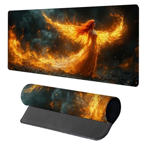 Schreibtischunterlage Frau, Gaming Mauspad XXL 1500x800x3mm, Mauspad Groß mit Vernähten Kanten, Mousepad Gaming Zubehör, Desk Mat Rutschfester Gummibasis, Mousepad für Büro, PC, Zuhause, Gelb 2-9414 Schreibtischunterlage Frau, Gaming Mauspad XXL 1500x800x3mm, Mauspad Groß mit Vernähten Kanten, Mousepad Gaming Zubehör, Desk Mat Rutschfester Gummibasis, Mousepad für Büro, PC, Zuhause, Gelb 2-9414 von Generic
