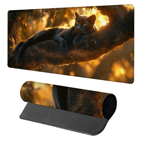 Schreibtischunterlage Leopard, Gaming Mauspad XXL 1500x800x3mm, Mauspad Groß mit Vernähten Kanten, Mousepad Gaming Zubehör, Desk Mat Rutschfester Gummibasis, Mousepad für Büro, Zuhause, Gelb 8-2003 Schreibtischunterlage Leopard, Gaming Mauspad XXL 1500x800x3mm, Mauspad Groß mit Vernähten Kanten, Mousepad Gaming Zubehör, Desk Mat Rutschfester Gummibasis, Mousepad für Büro, Zuhause, Gelb 8-2003 von Generic