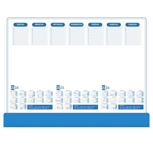 Schreibtischunterlage Schreibunterlage Papier 50 Blatt Schutzleiste Kalender 2024/2025 / 2026 ca. A2 56 x 42,5 cm von Generic