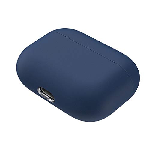 Schutzhülle Kompatibel mit Airpods Pro Hülle, ultradünnes Silikon stoßfestes rutschfestes Case Cover für Airpods Pro Ladekoffer, 66renL29X8WHB, Einheitsgröße, Dunkelblau von Generic