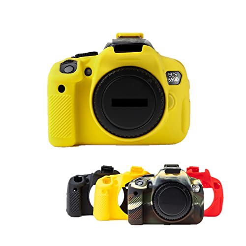 Schutzhülle für Canon EOS 700D / EOS Rebel T5i / Kiss X7i / EOS 650D / EOS Rebel T4i / Kiss X6i Digitalkamera, weiches Silikon, Gelb von Generic