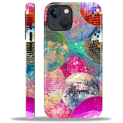 Schutzhülle kompatibel mit iPhone 14/13, Hybrid-Schutzhülle aus Polycarbonat, 2-lagig, Hartschale und Silikon-Schutzhülle, glitzernde Discokugel-Collage2, kratzfeste, stoßfeste Schutzhülle für iPhone Schutzhülle kompatibel mit iPhone 14/13, Hybrid-Schutzhülle aus Polycarbonat, 2-lagig, Hartschale und Silikon-Schutzhülle, glitzernde Discokugel-Collage2, kratzfeste, stoßfeste Schutzhülle für iPhone von Generic