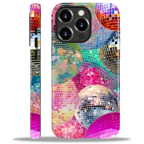 Schutzhülle kompatibel mit iPhone 15 Pro Max, Hybrid-Schutzhülle aus 2-lagigem Polycarbonat und Silikon-Schutzhülle, glitzernde Discokugel-Collage2, kratzfeste, stoßfeste Schutzhülle für iPhone 15 Pro Schutzhülle kompatibel mit iPhone 15 Pro Max, Hybrid-Schutzhülle aus 2-lagigem Polycarbonat und Silikon-Schutzhülle, glitzernde Discokugel-Collage2, kratzfeste, stoßfeste Schutzhülle für iPhone 15 Pro von Generic