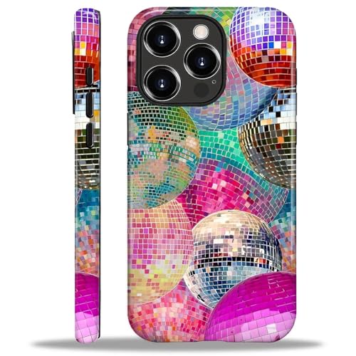 Schutzhülle kompatibel mit iPhone 16 Pro Max, Hybrid-Schutzhülle aus 2-lagigem Polycarbonat und Silikon-Schutzhülle, glitzernde Discokugel-Collage2, kratzfeste, stoßfeste Schutzhülle für iPhone 16 Pro Schutzhülle kompatibel mit iPhone 16 Pro Max, Hybrid-Schutzhülle aus 2-lagigem Polycarbonat und Silikon-Schutzhülle, glitzernde Discokugel-Collage2, kratzfeste, stoßfeste Schutzhülle für iPhone 16 Pro von Generic