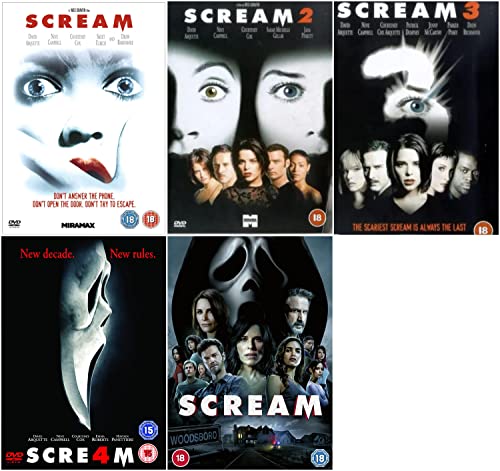 Scream DVD 5 Film Collection DVD - Scream 1 / Scream 2 / Scream 3 / Scream 4 / Scream 5 - Scream 1-5 Collection DVD von Generic