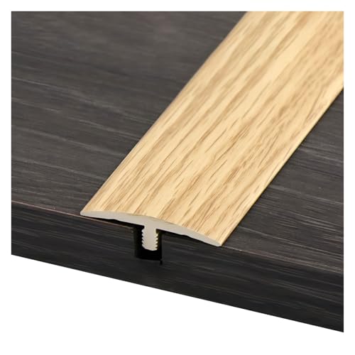 Selbstklebend PVC-Boden Übergang Streifen, 4 Cm Breite Flache Boden Trennleiste, Boden Spaltabdeckung Leisten Mit Holzmaserungsdesign, Für Holz/Laminat/Vinyl(Beige) von Generic