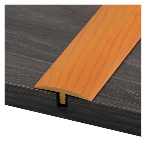 Selbstklebend PVC-Boden Übergang Streifen, 4 Cm Breite Flache Boden Trennleiste, Boden Spaltabdeckung Leisten Mit Holzmaserungsdesign, Für Holz/Laminat/Vinyl(Orange) von Generic